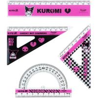 Линейка Kite набор: линейка 15 см, 2 угольника, транспортир Kur Фото