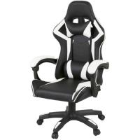 Кресло игровое Аклас Бешкет ANF подростковый Белый (PU-черный/белый) Фото