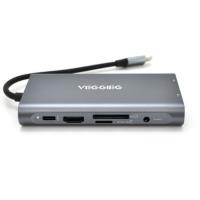 Концентратор VEGGIEG USB-C 7-in-1 USB-C + 3xUSB 3.0 + HDMI + VGA + SD/T Фото