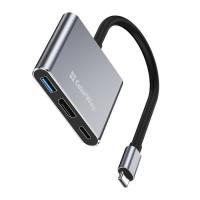 Концентратор ColorWay USB-C 3-in-1 USB 3.0 + HDMI 4K + USB-C PD100W Фото