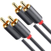 Кабель мультимедийный Ugreen 2xRCA M to 2xRCA M 1.5m AV104 black Фото