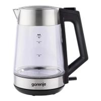 Электрочайник Gorenje 1.7л, 2,200 Вт, strix контроль, скло, нерж Фото