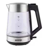 Электрочайник Gorenje 1.7л, 2,200 Вт, strix контроль, скло, нерж Фото