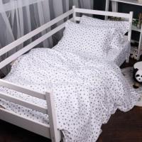 Постельное белье MirSon 016 White Stars Фланель 200x220 Евро Фото