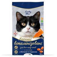 Лакомство для котов Lucky Star Витаминизированный с лососем 30 г Фото
