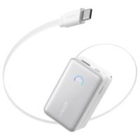 Батарея универсальная Anker 10000mAh Nano 45W, Built-In USB-C Cable, White Фото