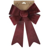 Прикраса декоративна Chomik бант велюр, 23х38 см, бордо Фото