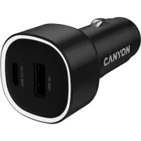 Зарядний пристрій Canyon 1xUSB + 1xUSB-C PD85W black Фото