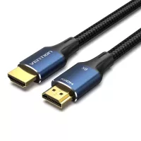 Кабель мультимедийный Vention HDMI M to HDMI M 1.0m 8K60Hz cotton braided blue Фото