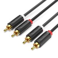 Кабель мультимедийный Vention 2xRCA M to 2xRCA M 1.5m black Фото