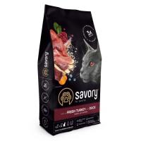 Сухий корм для кішок Savory Adult Cat Steril Fresh Turkey and Duck 8 кг Фото