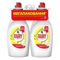 Средство для ручного мытья посуды Fairy Лимон 2 х 750 мл Фото