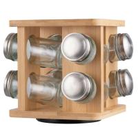 Набор для специй Ardesto Midori, 9 предметів, 80мл бамбук, нержавіюча сталь Фото