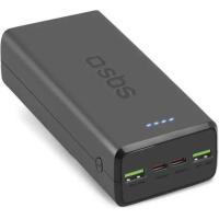 Батарея універсальна SBS 30000mAh 20W PD,QC, 2xUSB-A, 2xUSB-C Black Фото