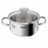 Кастрюля Tefal Minis, з кришкою,1л, нержавіюча сталь, скло Фото