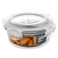 Пищевой контейнер Ardesto Gemini круглий, 0.4л, боросилікатне скло, прозорий Фото