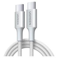 Дата кабель Ugreen USB-C to USB-C 2.0m PD100W 5A braided L502 white Фото