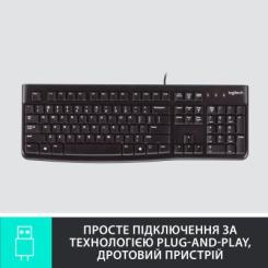 Клавиатура Logitech K120 Ukr Фото 3