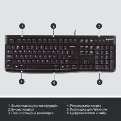 Клавиатура Logitech K120 Ukr Фото 5