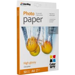 Фотобумага ColorWay A4 230г Glossy 50c Фото 1