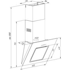 Вытяжка кухонная Pyramida NR-F 60 S BL Фото 6