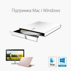Оптический привод DVD-RW ASUS SDRW-08D2S-U LITE/WHT/G/AS Фото 3