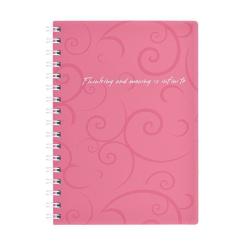 Блокнот Buromax spiral side, А6, 80sheets, Barocco, square, pink Фото