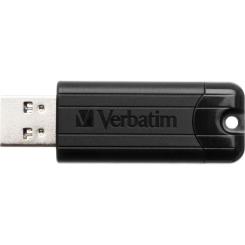 USB флеш накопитель Verbatim 64GB PinStripe Black USB 3.0 Фото 1