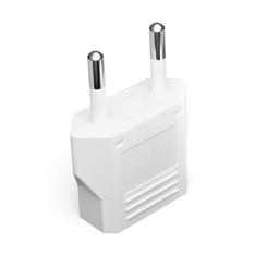 Переходник PowerPlant 220В EU/US белый Фото 1