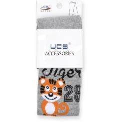 Колготки детские UCS Socks "Tiger" серые меланж Фото 4
