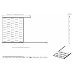 Полка 19" CSV 1U 375 K, глуб. 375 мм. Фото 2