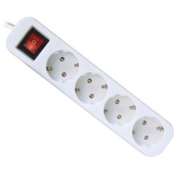 Сетевой удлинитель Defender S430 3.0 m 4 роз switch white Фото