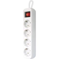 Сетевой удлинитель Defender S430 3.0 m 4 роз switch white Фото 1
