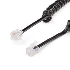 Кабель телефонный Atcom телефонный спиральный 2м RJ9 Фото 1