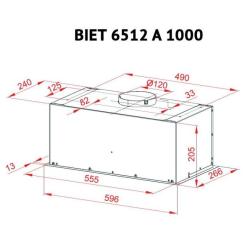 Вытяжка кухонная Perfelli BIET 6512 A 1000 W LED Фото 6