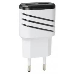 Зарядное устройство Optima 2*USB Energy LED (2.1A) Black Фото