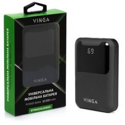 Батарея универсальная Vinga 10000 mAh Display soft touch black Фото 3