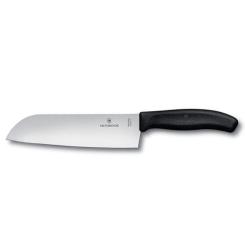 Кухонный нож Victorinox SwissClassic сантоку 17 см, черный Фото