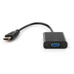 Переходник Vinga HDMI M to VGA F 0.15m 1080p black Фото 1