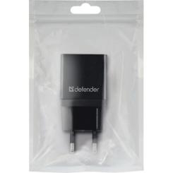 Зарядное устройство Defender EPA-10 black, 1xUSB, 5V / 2.1A Фото 2