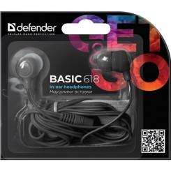 Наушники Defender Basic 618 Black Фото 1