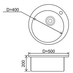 Мойка кухонная Ventolux FABIA (SPACE BLACK) Фото 7