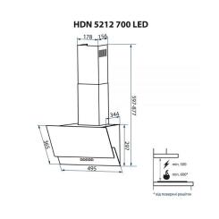 Вытяжка кухонная Minola HDN 5212 BL 700 LED Фото 10