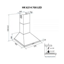 Вытяжка кухонная Minola HK 6214 WH 700 LED Фото 11
