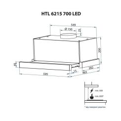 Вытяжка кухонная Minola HTL 6215 BL 700 LED Фото 11