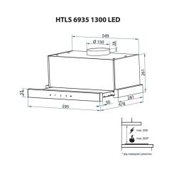 Вытяжка кухонная Minola HTLS 6935 WH 1300 LED Фото 10
