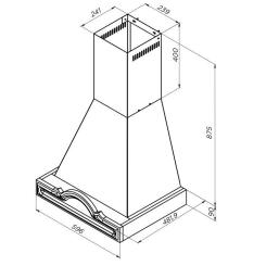 Вытяжка кухонная Pyramida RD 60 (1000) WH Фото 1