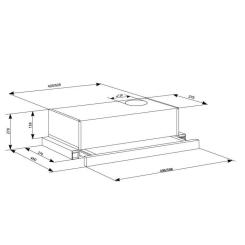 Вытяжка кухонная Eleyus LOTUS 470 60 BG Фото 8