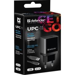 Зарядное устройство Defender UPС-11 1xUSB,5V/2.1А, кабель micro-USB Фото 3