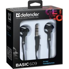 Наушники Defender Basic 609 Black-White Фото 1
